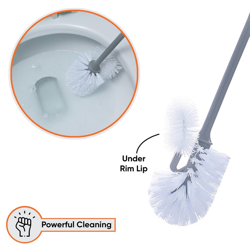 Superio Toilet Brush and Holder (1 Pack) Toilet Scrubber Bowl Cleaner Brushes Wand, Toilets Brush with Holder Caddy, Bathroom Cleaning Brush, Bowl Brush Set - Image 3